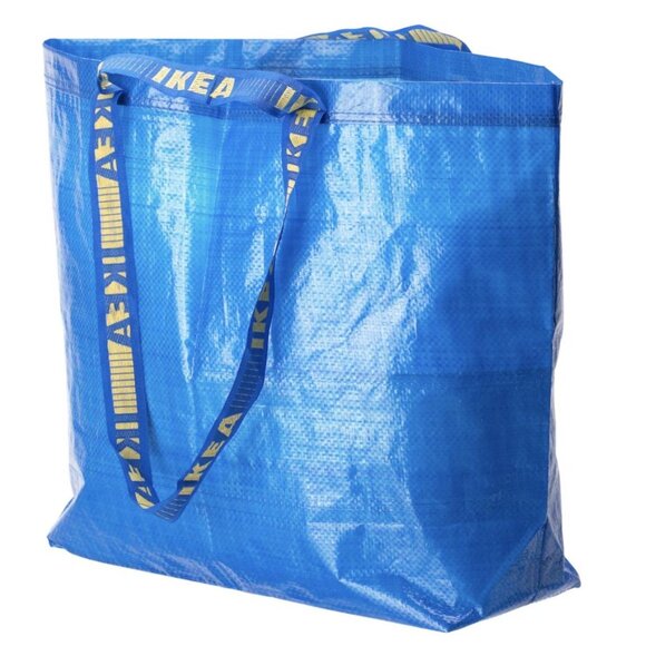 Reusable Shopping Bag Medium Blue Ikea Tote Double Handles mq - Picture 2 of 6